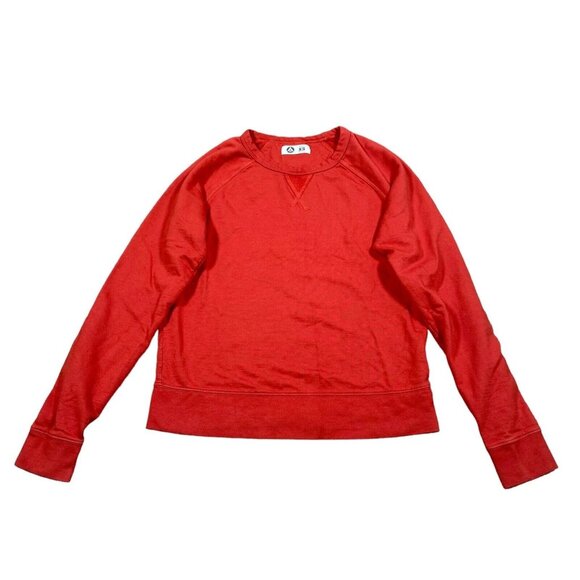 American Giant Crewneck Pullover‎ Sweatshirt Women's XS Red Orange Made in USA - Picture 1 of 9